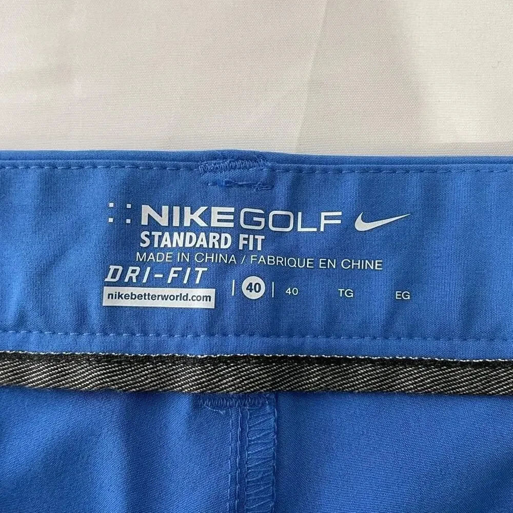 Nike Golf Dri-Fit Shorts Mens 40 Blue Standard Fit Polyester Spandex Athletic